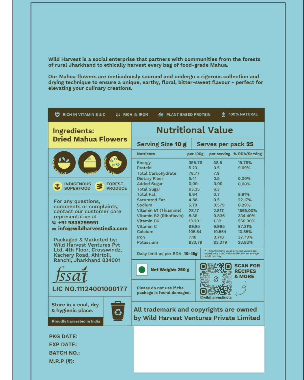MAHUA FLOWERS (SUN-DRIED)